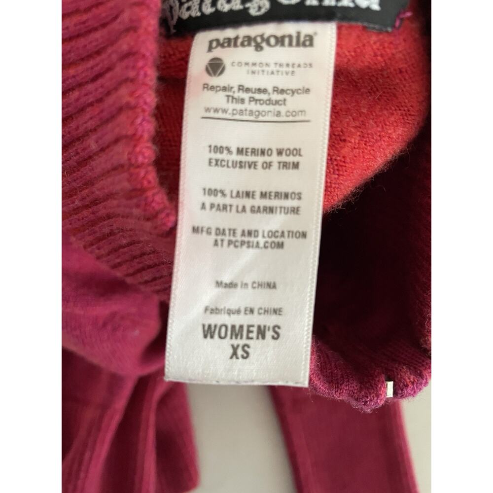 Patagonia Sweater Womens XSmall 100% Merino Wool Quarter Zip Sweatshirt - Picture 7 of 8